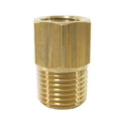 LUBE #206081 STR ADAPT 1/4 BSPT M X M10X1 F 18mm Long)