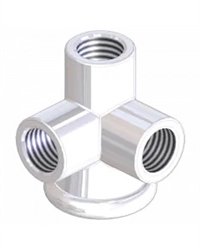Bijur Header 4 Way (TK) 5/16-24 x 1/8 NPT 1 Side   #B4047